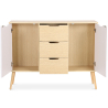 Buy Wooden Sideboard - Scandinavian Design - 3 drawers - Roger Natural wood 59652 in the United Kingdom