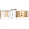 Wooden Sideboard - Scandinavian Design - 3 drawers - Roger image 7