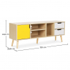 Buy Wooden TV Stand - Scandinavian Design - Aren Yellow 59660 with a guarantee
