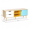 Buy Wooden TV Stand - Scandinavian Design - Axe Multicolour 59718 - prices