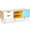 Buy Wooden TV Stand - Scandinavian Design - Axe Multicolour 59718 at Privatefloor