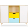 Buy Wooden Sideboard - Multicolor Design - Scandinavian Style - Grap Multicolour 59651 - in the UK