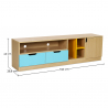 Buy Wooden TV Stand - Scandinavian Design - Yani Multicolour 59656 with a guarantee