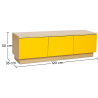 Buy Scandinavian-style TV unit sideboard - Wood Yellow 59658 with a guarantee