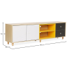 Buy Wooden TV Stand - Scandinavian Design - Bena Multicolour 59661 - in the UK