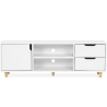 Buy Wooden TV Stand - Scandinavian Design - Waan White 59663 - in the UK