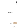 Buy Marble Base Floor Lamp - Living Room Lamp - Carlo Chrome Rose Gold 59578 with a guarantee