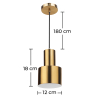 Buy Design Ceiling Lamp - Metal Pendant Lamp - Camilo Gold 59579 - in the UK
