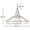 Ceiling Lamp Retro Design - Hanging Lamp Metal and Concrete - Giotto image 7