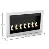 Contemporary Wall-Mounted Ethanol Fireplace - VPF-FD50-WHITE image 7