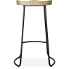 Buy Bar Stool - Industrial Design - Wood & Metal - 76cm - Adriel Black 59571 in the United Kingdom