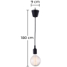 Buy Screw Ceiling Lamp - Pendant Lamp - Axel Black 50882 home delivery