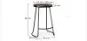 Bar Stool - Industrial Design - Wood & Metal - 66 cm - Adriel image 7
