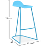 Buy Metal Design Stool - Gaynor Pastel blue 59795 - prices