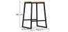 Industrial Design Bar Stool - Wood & Metal - 60cm - Big Boy image 7