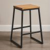Industrial Design Bar Stool - Wood & Metal - 60cm - Big Boy image 7