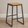 Industrial Design Bar Stool - Wood & Metal - 60cm - Big Boy image 7
