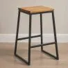 Industrial Design Bar Stool - Wood & Metal - 60cm - Big Boy image 7