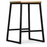 Industrial Design Bar Stool - Wood & Metal - 60cm - Big Boy image 7