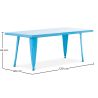 Rectangular Children's Table - Industrial Design - 120cm - Stylix image 7