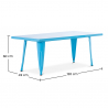 Buy Rectangular Children's Table - Industrial Design - 120cm - Stylix Yellow 59686 in the United Kingdom