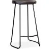  Bar Stool - Industrial Design - Wood and Metal - 76cm - Aiyana image 7