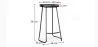  Bar Stool - Industrial Design - Wood and Metal - 76cm - Aiyana image 7