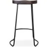  Bar Stool - Industrial Design - Wood and Metal - 76cm - Aiyana image 7