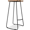 Buy Industrial Design Stool - Wood and Metal - 76 cm - Yaina Light brown 59798 - prices