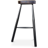 Buy Industrial Design Stool - Wood and Metal - 75 cm - Halona Black 59573 in the United Kingdom