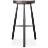 Buy Industrial Design Stool - Wood and Metal - 75 cm - Halona Black 59573 home delivery