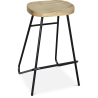 Buy  Bar Stool - Industrial Design - Wood and Metal - 75 cm - Inteus Black 59574 - in the UK
