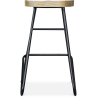 Buy  Bar Stool - Industrial Design - Wood and Metal - 75 cm - Inteus Black 59574 with a guarantee