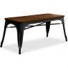 Buy  Industrial Design Bench - Wood and Metal - Stylix Black 58436 in the United Kingdom