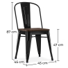 Buy Dining Chair - Industrial Design - Wood and Steel - Stylix Steel 59709 with a guarantee