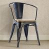 Dining Chair with Armrests - Wood and Steel - Stylix image 7