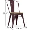 Dining Chair - Industrial Design - Wood and Steel - Stylix image 7