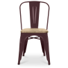 Buy Dining Chair - Industrial Design - Wood and Steel - Stylix Light green 59707 - prices