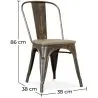 Dining Chair - Industrial Design - Wood and Steel - Stylix image 7