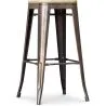 Industrial Design Bar Stool - Steel & Wood - 76cm - Stylix image 7