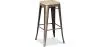 Industrial Design Bar Stool - Steel & Wood - 76cm - Stylix image 7