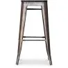Bar Stool - Industrial Design - Wood & Metal - 76cm - Stylix image 7