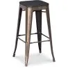 Bar Stool - Industrial Design - Wood & Metal - 76cm - Stylix image 7