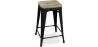 Industrial Design Bar Stool - Wood & Steel - 61cm - Stylix image 7