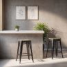 Industrial Design Bar Stool - Wood & Steel - 61cm - Stylix image 7