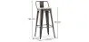 Bar Stool with Backrest - Industrial Design - 76 cm - Stylix image 7