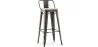 Bar Stool with Backrest - Industrial Design - 76 cm - Stylix image 7