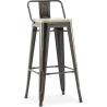 Buy Bar Stool with Backrest - Industrial Design - 76 cm - Stylix Red 59694 - in the UK