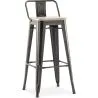 Bar Stool with Backrest - Industrial Design - 76 cm - Stylix image 7