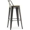 Bar Stool with Backrest - Industrial Design - 76 cm - Stylix image 7